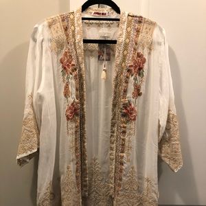 Johnny Was Embroidered Kimono Size Med
